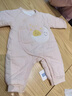 迪士尼（Disney）秋冬季寶寶連體衣嬰兒護肚棉衣新生兒保暖月子服寶寶夾棉加厚哈衣 肉粉色 棉花糖棉衣 52cm 曬單實拍圖