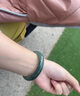 冰種晴水飄花翡翠手鐲緬甸玻璃種翡翠處理玉石圓條玉鐲子女貴妃鐲 54尺寸帶禮盒 曬單實(shí)拍圖