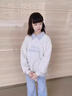 貝孩趣女童衛(wèi)衣牛仔褲套裝秋季新款兒童POLO衫上衣兩件套女孩闊腿褲童裝 灰色(上衣+褲子) 150 碼(建議身高135-145厘米) 曬單實(shí)拍圖