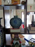 歐柏歷（OUBAILI）景德鎮陶瓷裝飾花瓶仿古官窯裂紋開(kāi)片賞瓶現代家居裝飾工藝品擺件 冰片裂紋釉賞瓶+送旋轉底座 曬單實(shí)拍圖