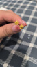 周六福（ZLF）  黃金耳飾女款足金5G金幻彩拉絲星星耳釘星語(yǔ) 計價(jià) 1.09g 曬單實(shí)拍圖