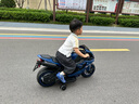 貝趣兒童電動摩托車3-6歲7歲到16歲小孩超大機車10-12歲男女孩玩具車 豪華藍【12V+手擰油門+燈輪+音樂 2-9歲可坐人生日六一兒童節(jié)禮物 曬單實拍圖