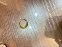 周六福（ZLF）  黃金戒指女款5D硬金翅膀指足金環(huán)送女友 定價(jià) 14號-0.97g 曬單實(shí)拍圖