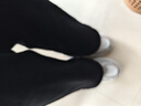 初語(yǔ)顯瘦休閑褲喇叭褲女2024新款小個(gè)子灰色加絨衛(wèi)褲松弛微喇褲子 黑灰色 M 曬單實(shí)拍圖