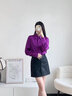 芮妍雅高端洋氣咖色PU皮裙短裙半身裙女秋冬季2025新款高腰絕美包臀裙a 黑色 M 27 建議95-105斤 曬單實(shí)拍圖
