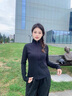 MJ STYLE空氣層修身外套女2025秋季新款運動(dòng)親膚休閑顯瘦立領(lǐng)拉鏈短款上衣 曬單實(shí)拍圖