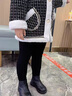 莫代爾女童打底褲襪春秋兒童內搭褲薄絨秋冬季加絨加厚寶寶外穿連身襪女 黑色【春秋常規 12-25度 均碼 6-8歲【建議身高110-125cm】 曬單實(shí)拍圖