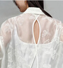 太平鳥(niǎo)女裝襯衫輕薄蝴蝶翻領(lǐng)長(cháng)袖夏季背后鏤空國風(fēng)襯衣 白色 M 曬單實(shí)拍圖