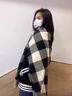 恒源祥圍巾男女 2025秋冬新款羊毛格子保暖格紋披肩圍脖 駝黑(出口原單)羊毛材質(zhì)請輕柔手 曬單實(shí)拍圖
