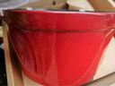 琺寶（staub）法國進(jìn)口琺瑯鑄鐵鍋雙耳煲湯烹飪鍋具深燉鍋櫻桃紅24cm 40501-485 曬單實(shí)拍圖