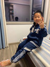 G.duck小黃鴨兒童裝男童春秋裝套裝新款中大童衣服秋季外套運動(dòng)褲兩件套 藏青色【MADE】?jì)杉?150 【適合身高135-145厘米 曬單實(shí)拍圖