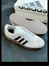 adidas「T頭鞋」VL COURT復古休閑板鞋德訓鞋男女阿迪達斯輕運動(dòng) 漢玉白/黑色/樹(shù)脂黃   41 曬單實(shí)拍圖