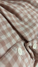 無印良品（MUJI）[自營限定款]女士無側(cè)縫 雙層紗織睡衣  軟棉棉內(nèi)衣 淺粉色格紋 L 曬單實(shí)拍圖