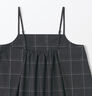 無(wú)印良品（MUJI）女式 易干 平紋 吊帶連衣裙 女裝裙子春季 長(cháng)裙 美拉德 深灰色格紋 L (165/88A) 曬單實(shí)拍圖