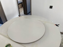 挽鑫 巖板餐桌 可伸縮實(shí)木餐桌家用餐桌椅組合中小戶(hù)型奶油風(fēng)吃飯桌子 詫寂黑餐桌-抗菌純白-羊角椅 1.5m 一桌四椅【實(shí)木】 曬單實(shí)拍圖