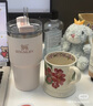 STANLEY網(wǎng)紅吸管杯水杯保溫杯大容量辦公車載不銹鋼杯子591ML-米白色 曬單實(shí)拍圖