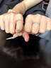 AIF樛木999足銀情侶戒指情侶對戒鐘久久高級感生日禮物送女友送男友 樛木情侶對戒+戒指禮盒/免費刻字 曬單實(shí)拍圖