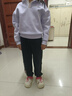 喬丹女童加絨長(zhǎng)褲兒童冬季運(yùn)動(dòng)褲小孩童裝束腳褲子 黑色/傲蕾粉130 曬單實(shí)拍圖