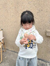 語嬉兒童郁金香圍巾秋冬季男孩女童寶寶圍脖嬰兒三角巾幼兒防風小絲巾 3#米色郁金香 3~12歲 曬單實拍圖