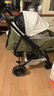 InnoTruth輕羽嬰兒車(chē)推車(chē)可坐可躺帶睡籃二合一0-3歲用折疊帶減震高景觀0-6 4代青芥綠【二合一】推車(chē)+睡籃 曬單實(shí)拍圖