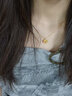 中國黃金（CHINA GOLD）小狐貍黃金項鏈女足金吊墜生日禮物送女朋友老婆 臻選禮盒包裝【無(wú)產(chǎn)品勿單拍】 金重約0.3g【足金吊墜+銀鏈】 曬單實(shí)拍圖