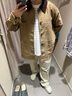 無(wú)印良品（MUJI）男式 木棉混 燈芯絨領(lǐng)夾克 男士外套25年秋季款新品 外衣男款男裝 深米色 S (165/84A) 曬單實(shí)拍圖