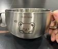 沃德百惠（WORTHBUY）316不銹鋼碗嬰兒輔食碗兒童雙層隔熱吃飯碗湯碗面碗餐具套裝 熊 曬單實拍圖