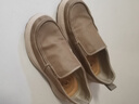 駱駝（CAMEL）男士休閑緩震一腳蹬閃穿發(fā)泡底透氣布鞋 G14S046104 杏色 40 曬單實(shí)拍圖