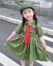 G.DUCKKIDS小黃鴨男女童套裝夏季小紅軍演出服兒童衣服學(xué)生長征舞蹈合唱服裝 男款加帽子加包包 140 cm 曬單實(shí)拍圖