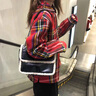 UR2025秋冬新款高級感羊羔毛包包女時(shí)尚大容量單肩斜挎包鏈條子母包 黑色 曬單實(shí)拍圖