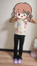 ASK JUNIOR2025秋女童瑜伽修身褲運動(dòng)喇叭褲百搭兒童褲 黑色 150 曬單實(shí)拍圖