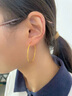 歐顏（OYshipin）黃金大圈耳環(huán)女年輕款999足金圓圈耳飾潮情人節送女朋友生日禮物 時(shí)尚浪漫禮物包裝盒子 曬單實(shí)拍圖