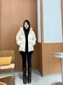 波司登25新款羽絨服女短款寬松休閑通勤連帽冬季舒適保暖外套B250245202 暖絨米7C28 S 160/84A 體重約100-110斤 曬單實拍圖