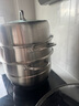 康巴赫304不銹鋼三層蒸鍋蒸籠復底大湯蒸鍋多功能鍋具32cm燃氣灶通用 曬單實拍圖