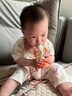 硯璽嬰兒喇叭玩具6個月可吸可吹可啃咬嬰兒小喇叭0-1歲可吹響可啃咬 【橙色款】送掛繩 曬單實拍圖