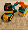 樂(lè )高（LEGO）積木拼裝得寶10931 翻斗車(chē)和挖掘車(chē)大顆粒積木桌兒童玩具生日禮物 曬單實(shí)拍圖