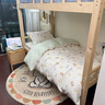 南極人大學(xué)生宿舍90x190床笠三件套純棉床上用品全棉被罩單人被褥全套六 星星發(fā)夾狗【100%全棉/可裸睡】 0.9m床笠款三件套-被套150x200cm 曬單實(shí)拍圖