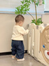 幼歌（YOUGE）嬰幼兒秋季新款萌趣寬松舒適上衣寶寶全棉柔軟親膚毛衣淺杏80 cm 曬單實(shí)拍圖