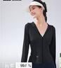 蕉下（beneunder）防曬衣女涼感修身AL11924短款辣妹防曬服女外套漫暮黑M 曬單實(shí)拍圖