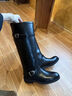 natursun吳千語(yǔ)徐若晗李夢(mèng)同款|騎士靴女2025冬新款復古黑色長(cháng)筒游牧靴 黑色 （吳千語(yǔ)/李夢(mèng)同款） 36 (230cm) 曬單實(shí)拍圖