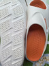 回力男款運動(dòng)拖鞋男士厚底防滑耐磨夏季外穿夏天戶(hù)外沙灘男式男鞋 白橙色（耐穿耐磨） 44-45 曬單實(shí)拍圖