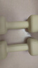 樂(lè )系（lexi）實(shí)心鑄鐵啞鈴彩色浸塑磨砂小啞鈴男女家用健身肌肉塑形 綠色3kg*2 曬單實(shí)拍圖
