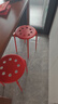 宜家（IKEA）MARIUS瑪留斯可疊放塑料凳子加厚家用簡(jiǎn)易侘寂風(fēng)餐椅圓凳 紅色45cm 曬單實(shí)拍圖