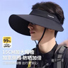 啄木鳥(niǎo)防曬帽子男夏季戶(hù)外防紫外線(xiàn)大帽檐遮陽(yáng)帽釣魚(yú)太陽(yáng)帽登山空頂帽女 曬單實(shí)拍圖
