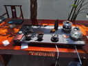 陶毓天然石材烏金石茶盤茶具套裝家用燒水電茶爐簡約輕奢一體石頭茶臺 04墨跡70*40*3CM全太太電器套裝 曬單實拍圖