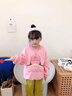小豬班納女童套裝春秋季女孩童裝休閑洋氣柔軟衛衣親膚耐磨牛仔褲兒童衣服 【蝴蝶結衛衣】淡黃 110 【推薦30-37斤】 曬單實(shí)拍圖