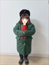 G.DUCKKIDS小黃鴨兒童軍大衣男童冬季小孩東北軍棉綠色寶寶加厚棉衣外套潮 軍大衣 90 尺碼1~2歲【 80-90cm】 曬單實(shí)拍圖