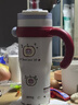 BABLOV花伴森保溫杯女士大容量冰霸杯高顏值陶瓷覆膜內膽吸管水杯禮物 曬單實(shí)拍圖