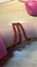 彩荷南紅瑪瑙手鏈男女款滿(mǎn)色滿(mǎn)肉柿子紅三圈108顆佛珠手串飾品 冰糯火焰紋6mm一條 曬單實(shí)拍圖