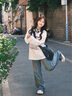 白色長(cháng)袖t恤女2025新款秋季打底衫內搭純棉寬松韓系早秋chic上衣 白色 M 曬單實(shí)拍圖
